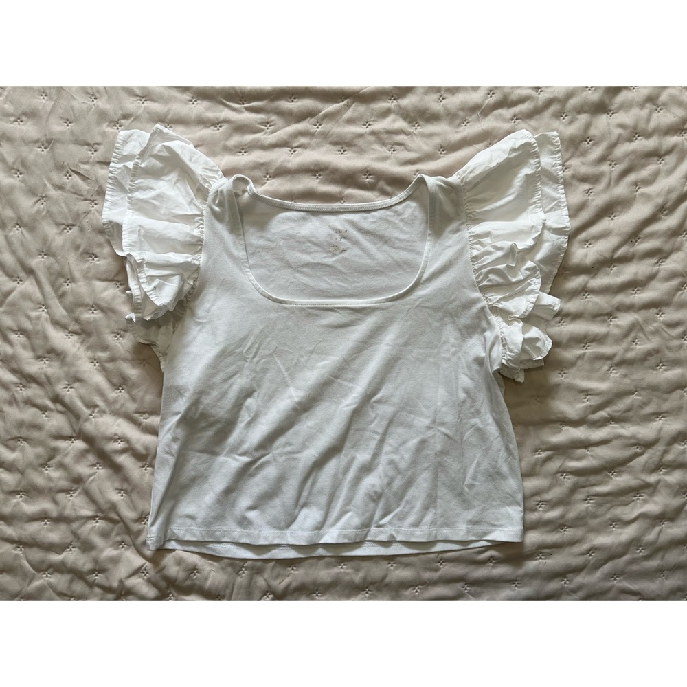 A New Day Flutter Sleeve Top - L - EUC!